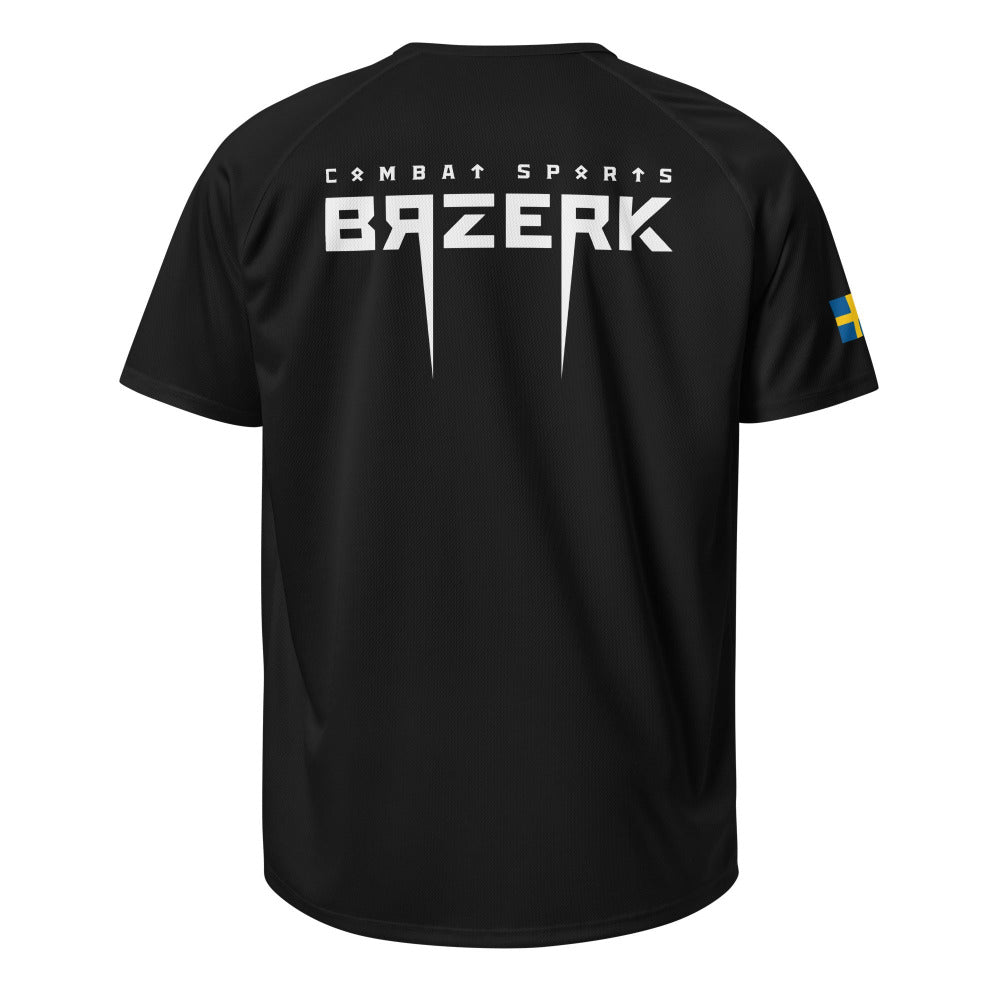 Black t-shirt with 'Combat Sports Brzerk' text on the back. Main image