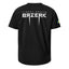 Black t-shirt with 'Combat Sports Brzerk' text on the back.